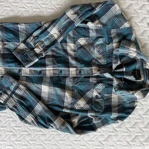 Tavik Blue and White Plaid Casual Shirt